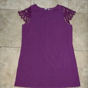 Liz Claiborne NY short sleeve dress with lace sleeves size XL